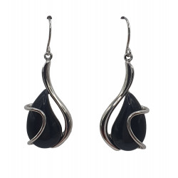 black cat eye earrings