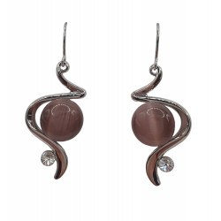 brown cat eye earrings
