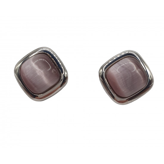 boucles d'oreilles oeil de chat violet