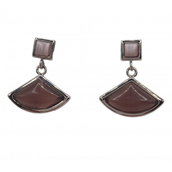 boucles d'oreilles oeil de chat violet