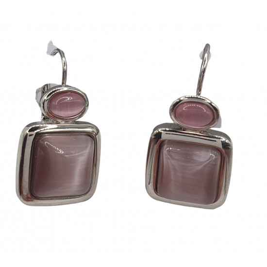 boucles d'oreilles oeil de chat violet