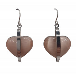 beige cat eye earrings