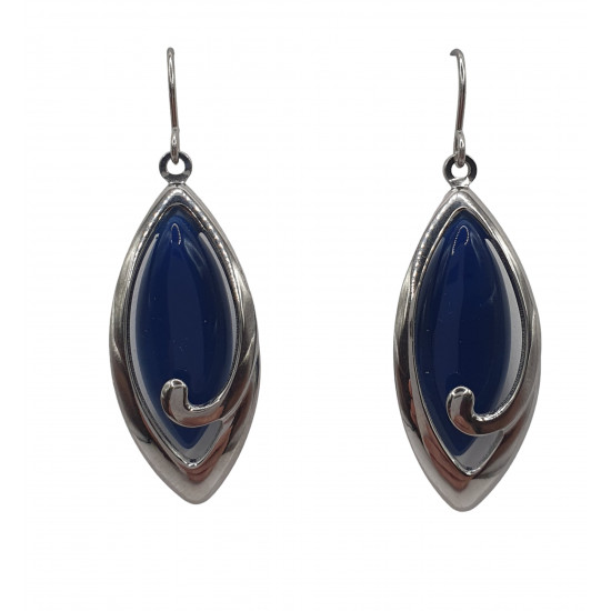 blue cat eye earrings