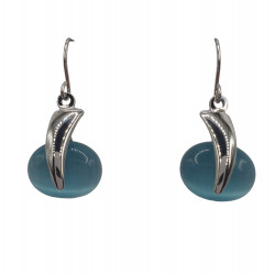 blue cat eye earrings