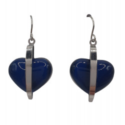 blue cat eye earrings