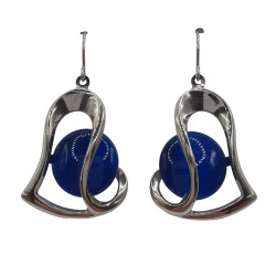 blue cat eye earrings
