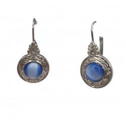 blue cat eye earrings