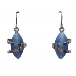 blue cat eye earrings