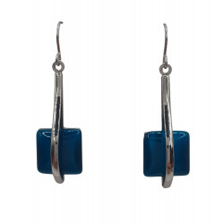 green cat eye earrings