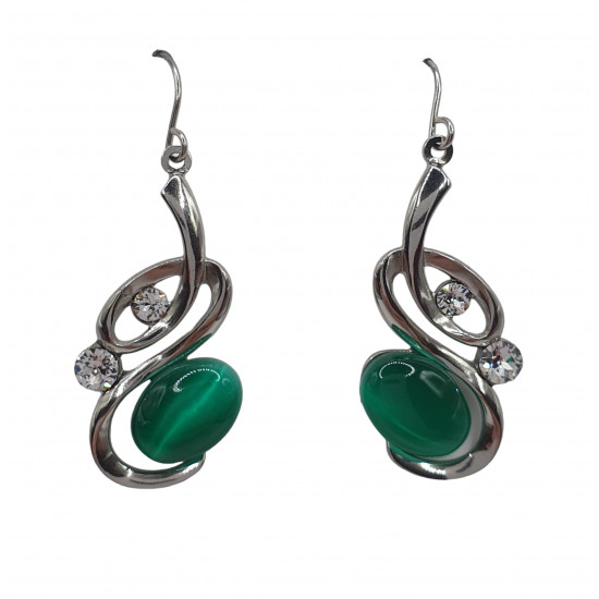 green cat eye earrings green cat eye earrings