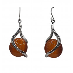 boucles d'oreilles oeil de chat orange