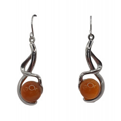 boucles d'oreilles oeil de chat orange