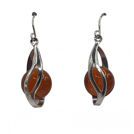 boucles d'oreilles oeil de chat orange