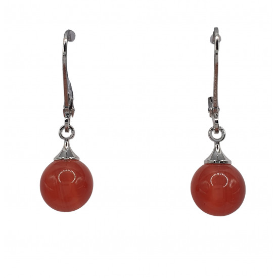 boucles d'oreilles oeil de chat rouge