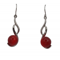 boucles d'oreilles oeil de chat rouge