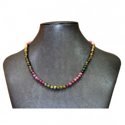 multicolored tourmaline necklace 6mm