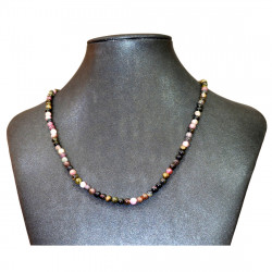 multicolored tourmaline necklace 4mm
