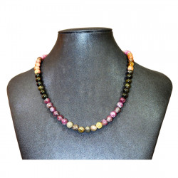 multicolored tourmaline necklace 8mm