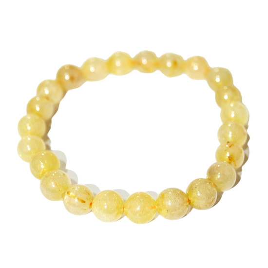 Rutilated Quartz Bracelet 8mm