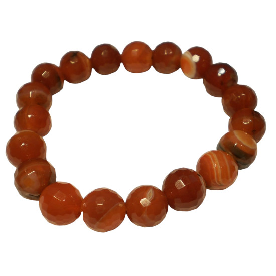Carnelian Bracelet 10mm faceted