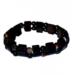 Black Agate Tank Bracelet