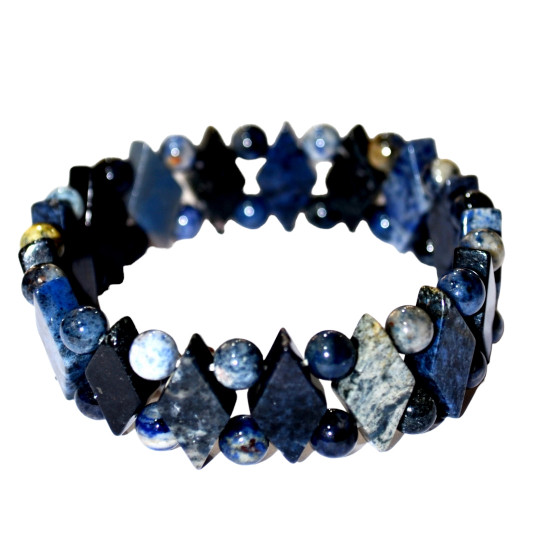 Diamond Shaped Dumortierite Bracelet 