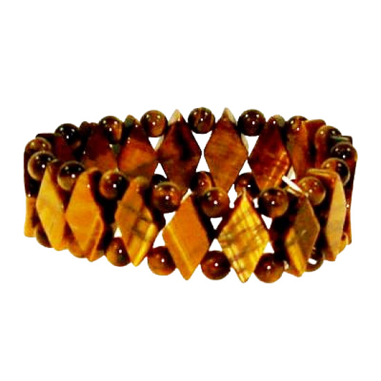 Diamond Shaped Tiger Eye Bracelet