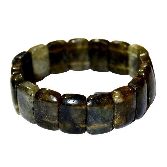 Rounded Rectangle Labradorite Bracelet