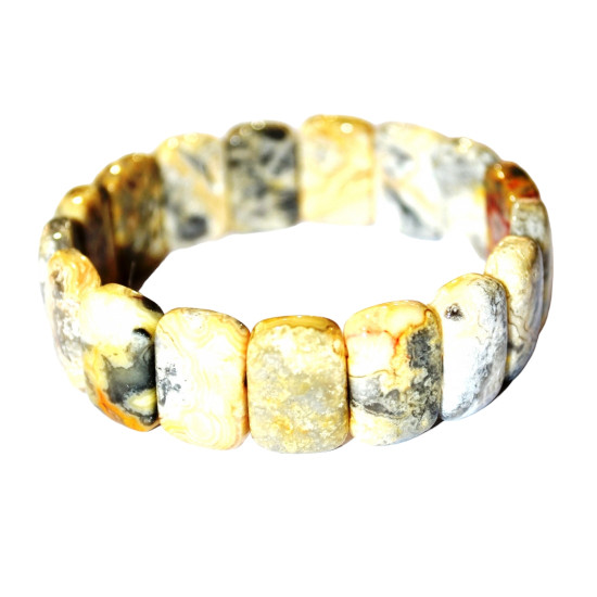 flat crazy lace agate bracelet
