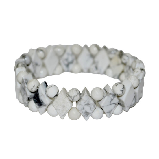 Diamond Shaped Magnesite Bracelet