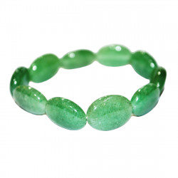 Bracelet aventurine verte ovale