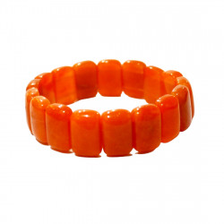 Rectangular Orange Calcite Bracelet
