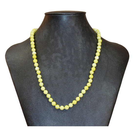 lemon serpentine necklace 4mm