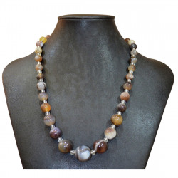 Collier agate cascade 8-16mm