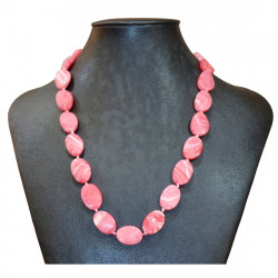 oval rhodochrosite necklace