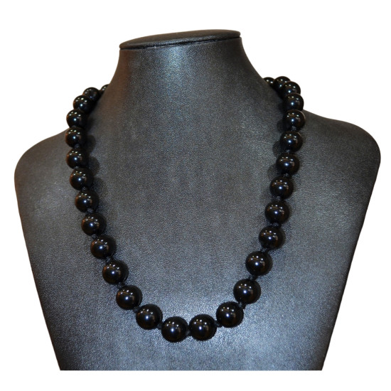 Black onyx necklace 12mm