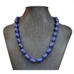 olive lapis lazuli necklace 15mm