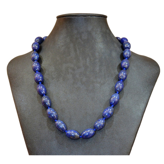 olive lapis lazuli necklace 15mm