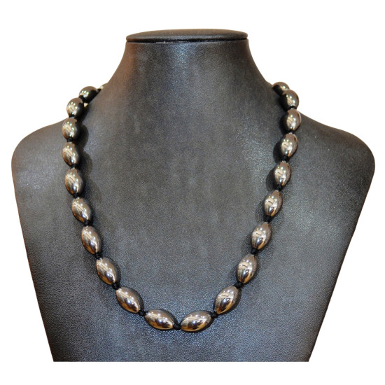 olive hematite necklace 15mm