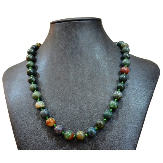 heliotrope jasper necklace 10mm