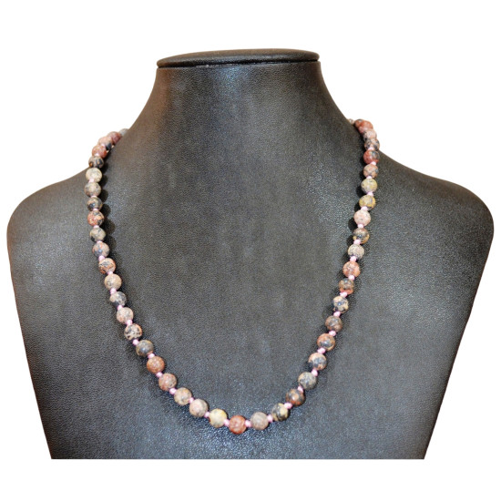 fossil coral necklace 6mm