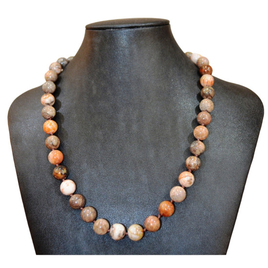 fossil coral necklace 10mm