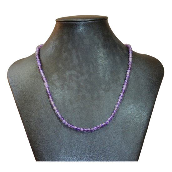 amethyst necklace 4mm