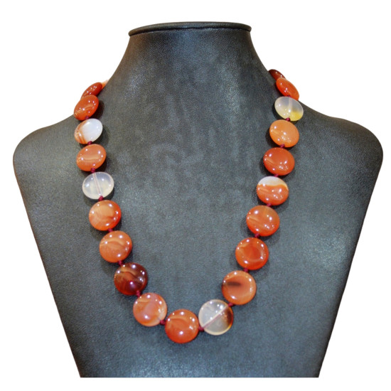 carnelian necklace 16mm