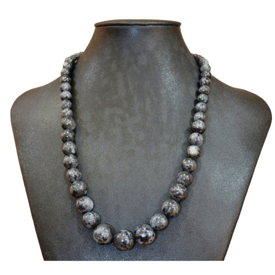 cascading larvikite necklace 6-14mm