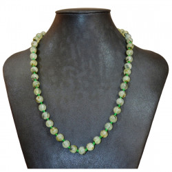 prehnite and epidote necklace 8mm