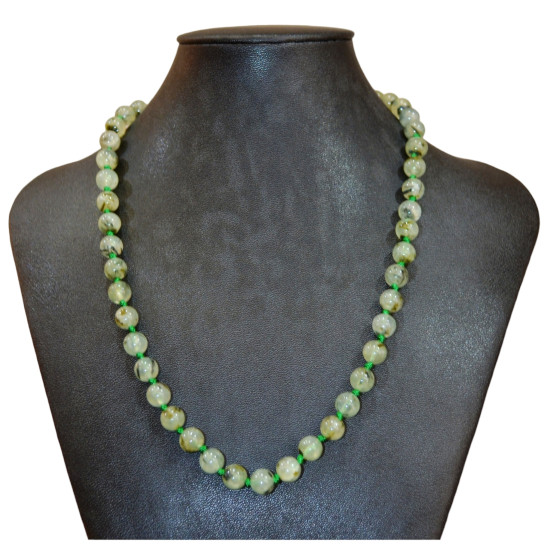 prehnite and epidote necklace 8mm