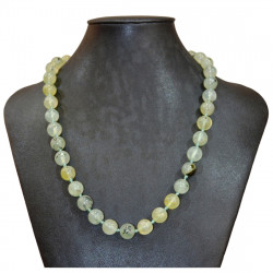 prehnite and epidote necklace 10mm