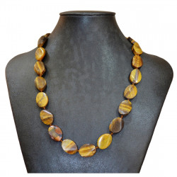 oval tiger eye necklace
