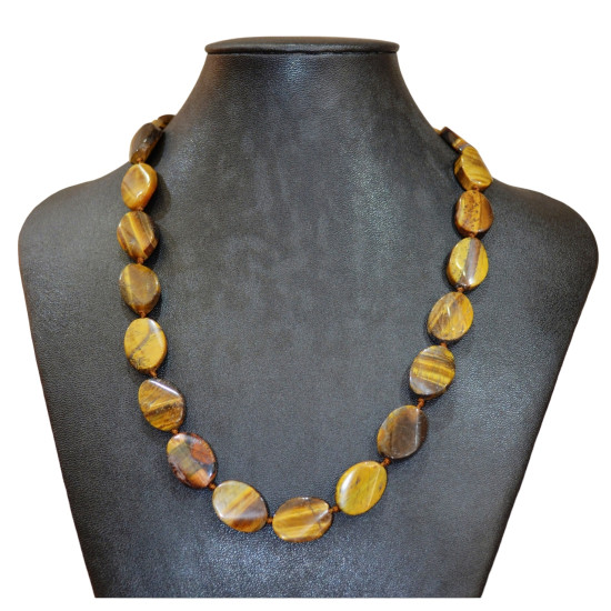 oval tiger eye necklace
